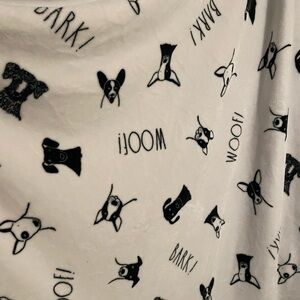 Rae Dunn Black and White Dog Blanket